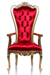 Vintage "Dynamite" Arm Chair Throne (Red/Gold Velvet)