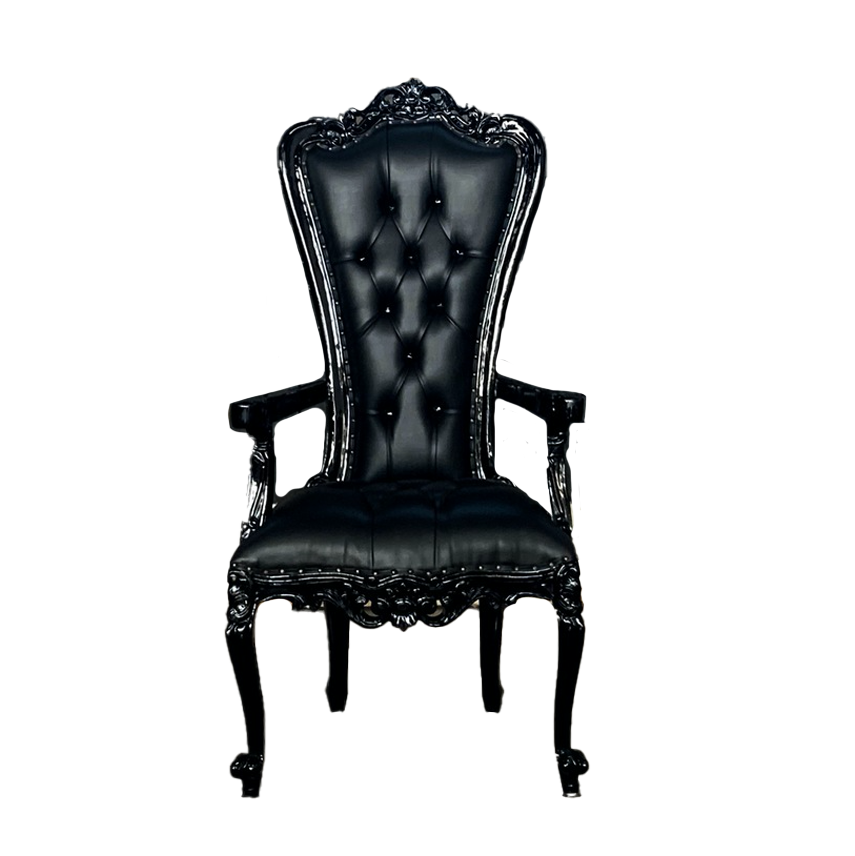 Trono con sillón Queen "Dark Knight" (negro/negro)