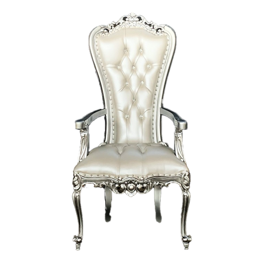 Classy Shimmer Arm Chair Throne (Silver)