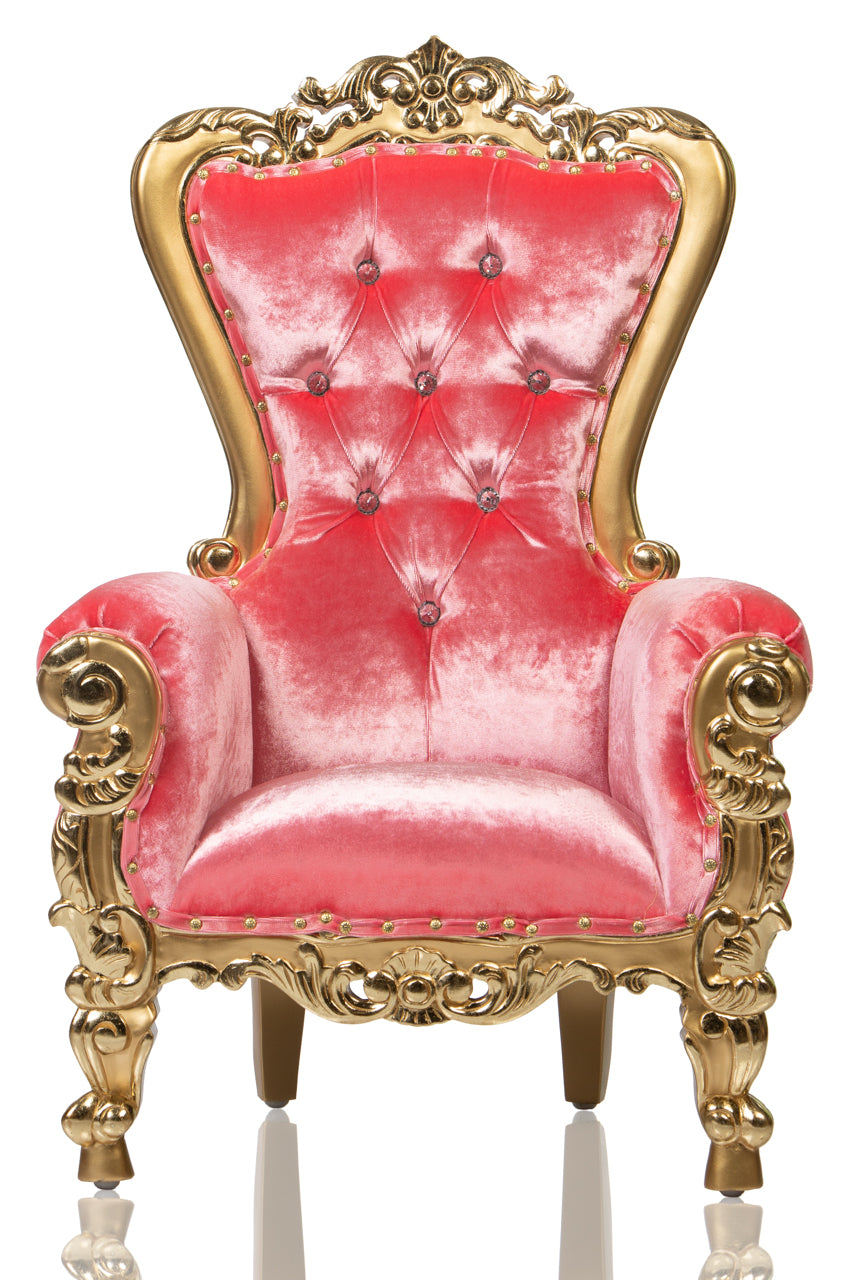 Sleeping Beauty Kids Throne Pink/Gold velvet (West Coast)