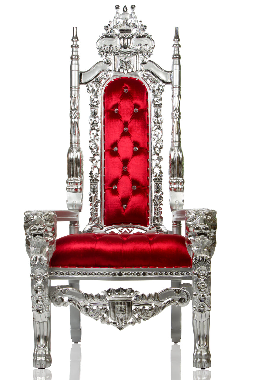 Gothic Fire Star Lion Head Throne Red/Silver (West Coast)