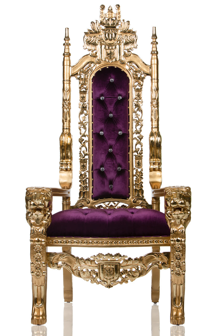 Purple Rain Lion Head Throne (Purple/Gold)