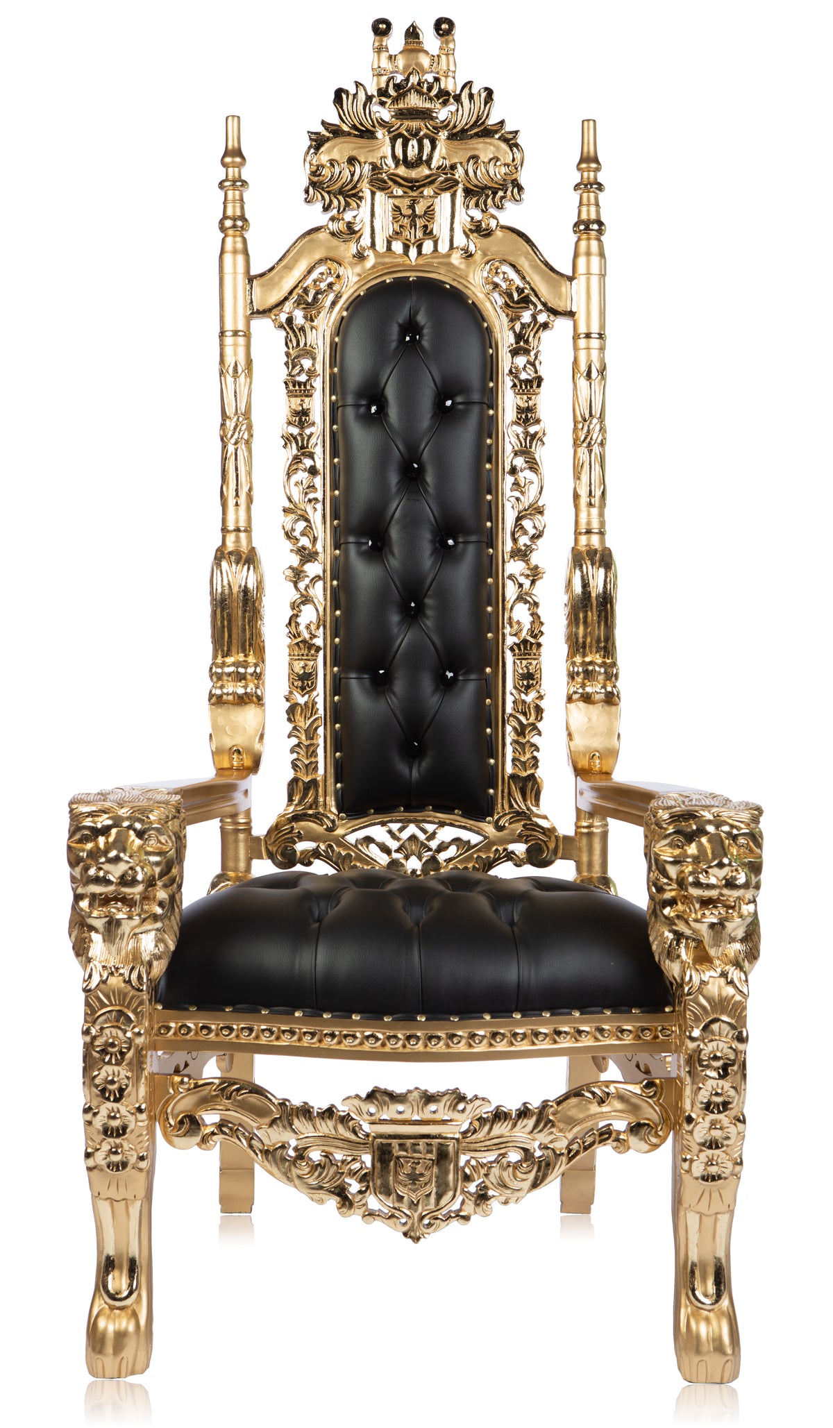 El trono con cabeza de león de Versace Negro/Oro (Costa Oeste)