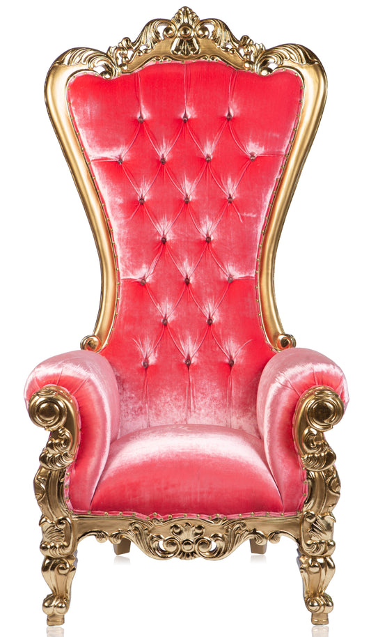 Pink Candy Shellback Throne (Pink/Gold Velvet)