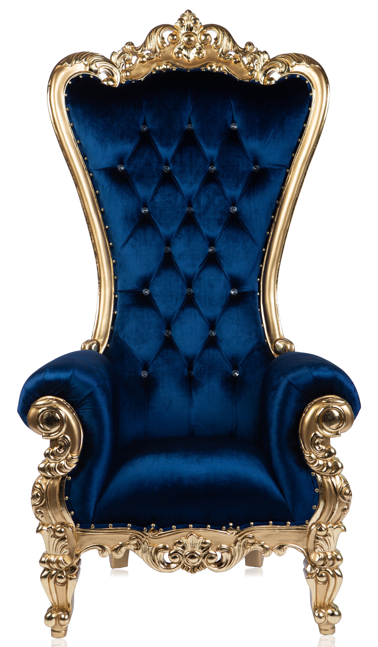 The Sea King Shellback Throne (Blue/Gold Velvet)