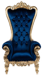 The Sea King Shellback Throne Blue/Gold Velvet (West Coast)