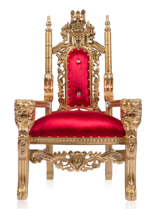 Jasmine Kids Lion Head Throne (Red/Gold)
