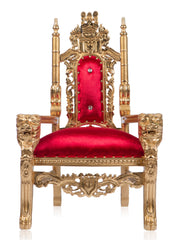 Gothic Jasmine Kids Lion Head Throne (Red/Gold)
