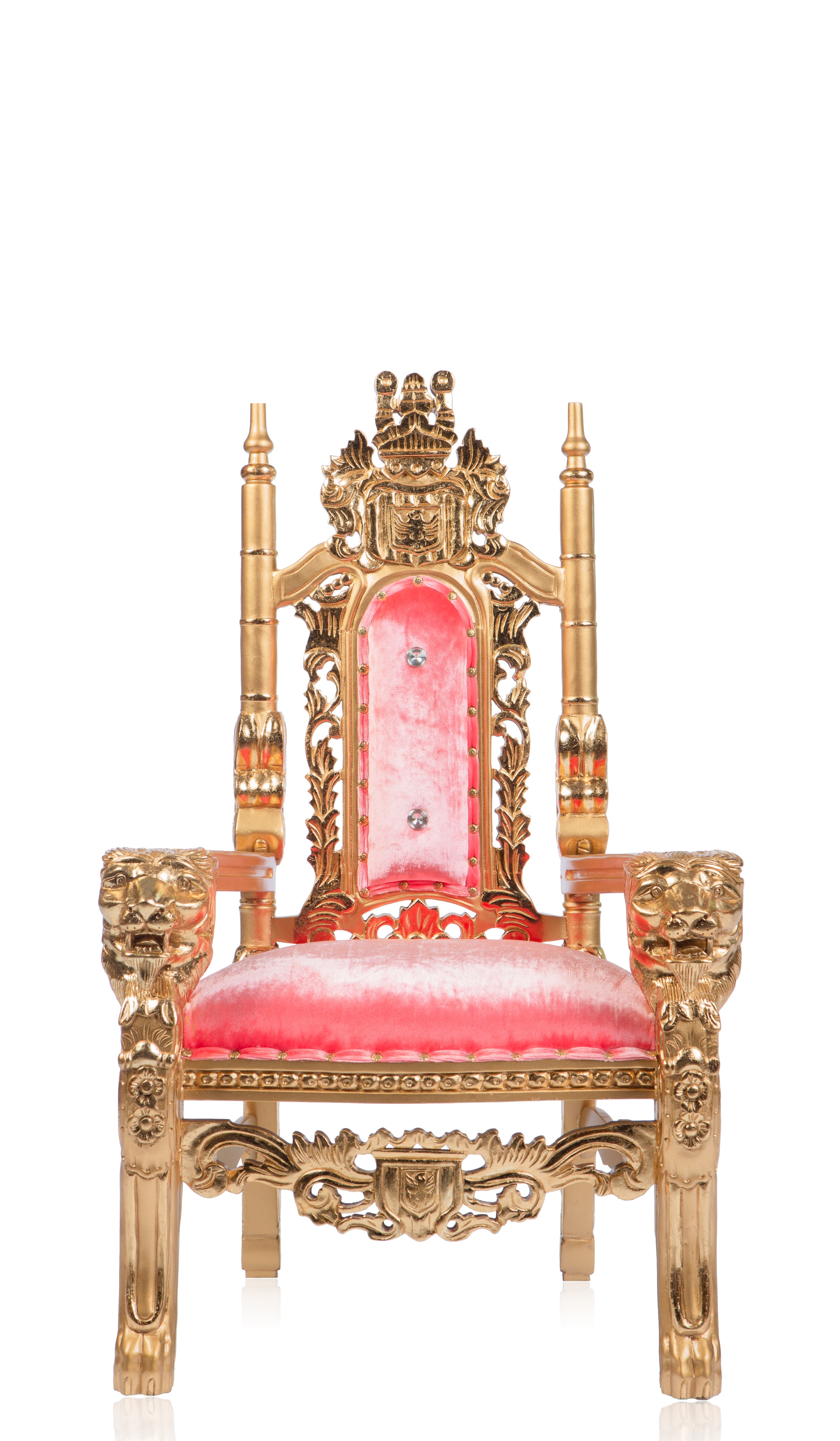 Sleeping Beauty Kids lion head throne (Pink/Gold)