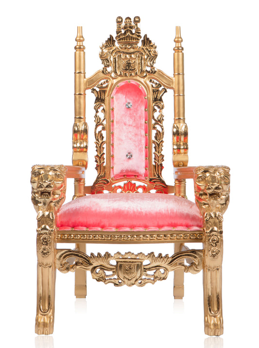 "Sleeping Beauty" Kids lion head throne Pink/Gold (West Coast)