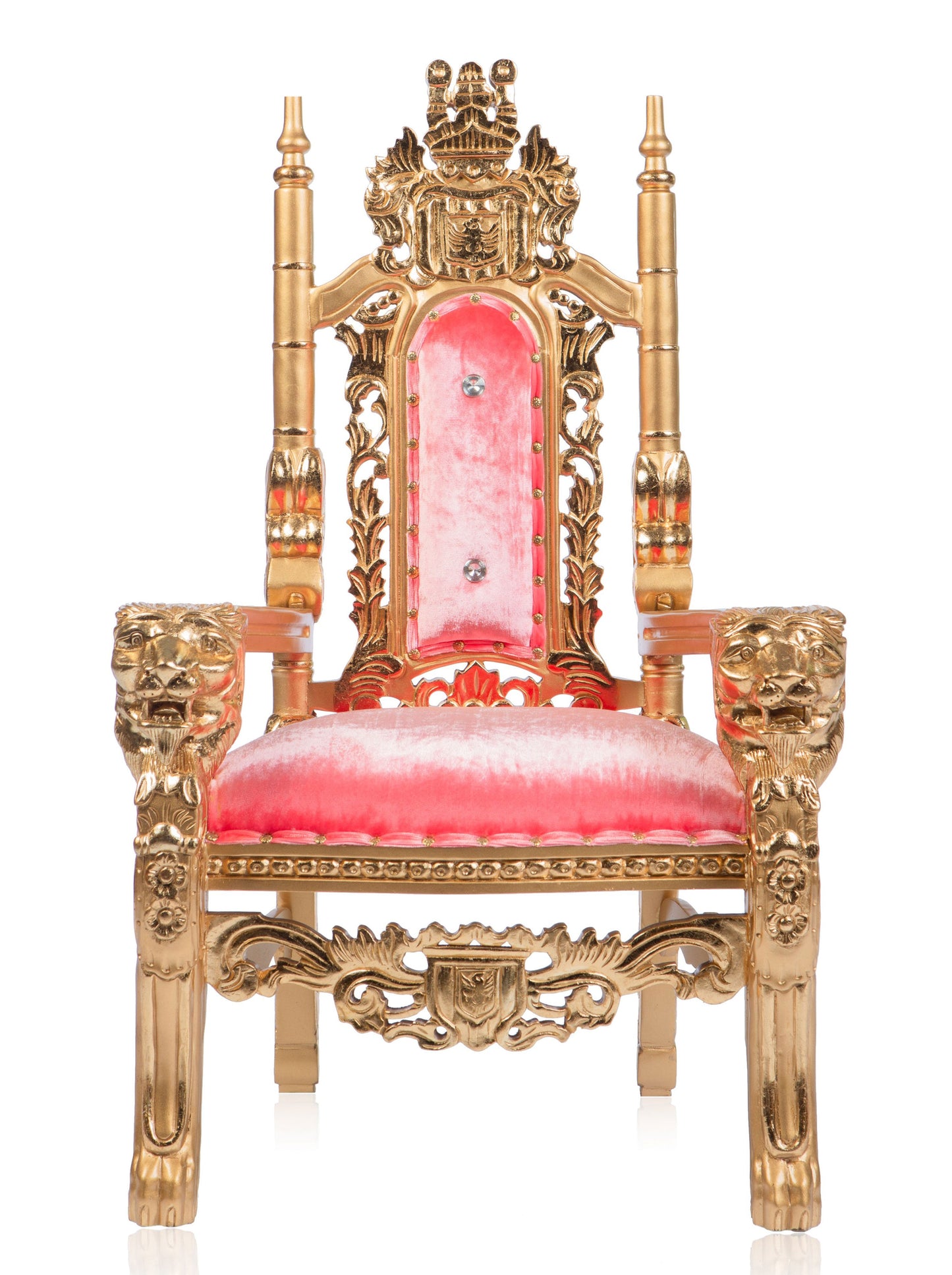Sleeping Beauty Kids lion head throne (Pink/Gold)