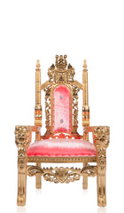 Gothic "Sleeping Beauty" Kids lion head throne Pink/Gold (West Coast)