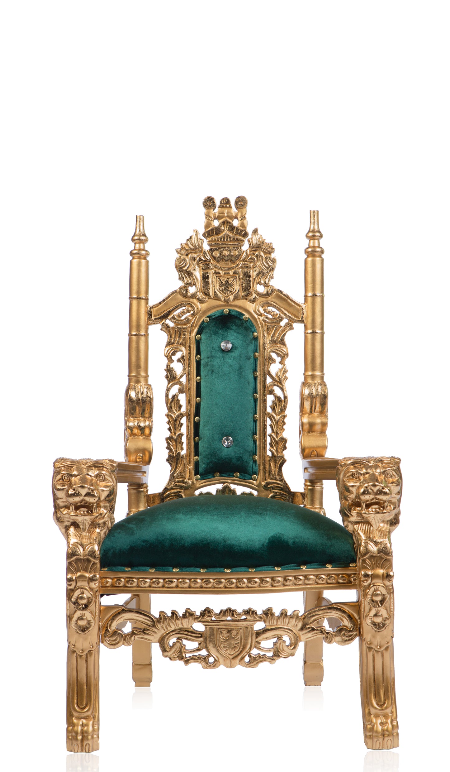 "TIANA" Kids Lion Head Throne Green/Gold (West Coast)