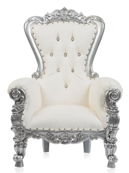 Cinderella Kids Throne (Silver/White)