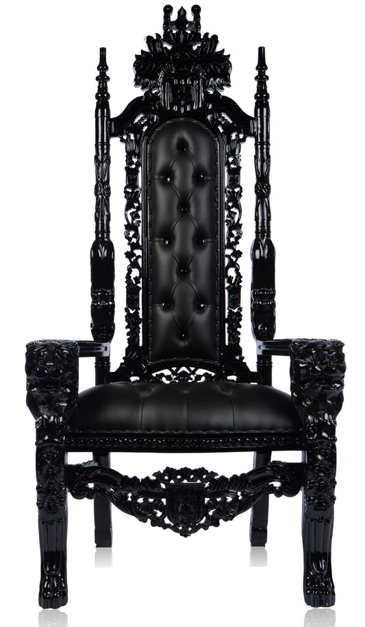 Dark King Lion Head Throne (Black/Black)