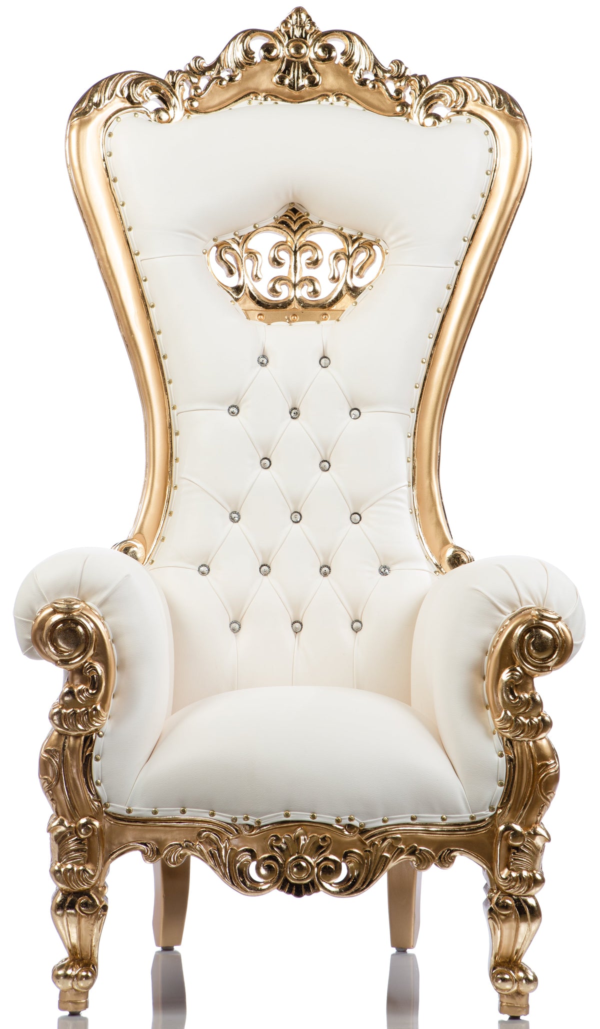 Vintage "Crowned Lenox" Shellback throne (White/Gold)