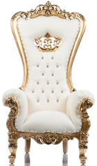 Vintage "Crowned Lenox" Shellback throne White/Gold (West Coast)