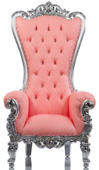 Vintage "Cotton Candy" Shellback Throne (Pink/Silver)