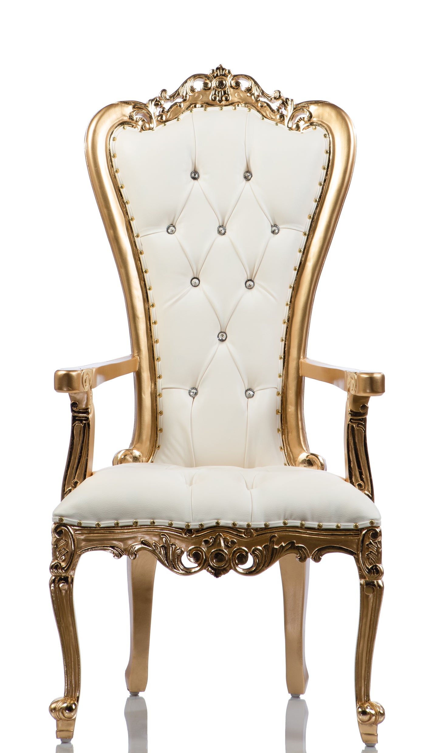 Lenox Arm Chair Throne (Gold/White)