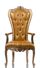Queen "The Golden Glam" Arm Chair Throne (Gold/Gold)