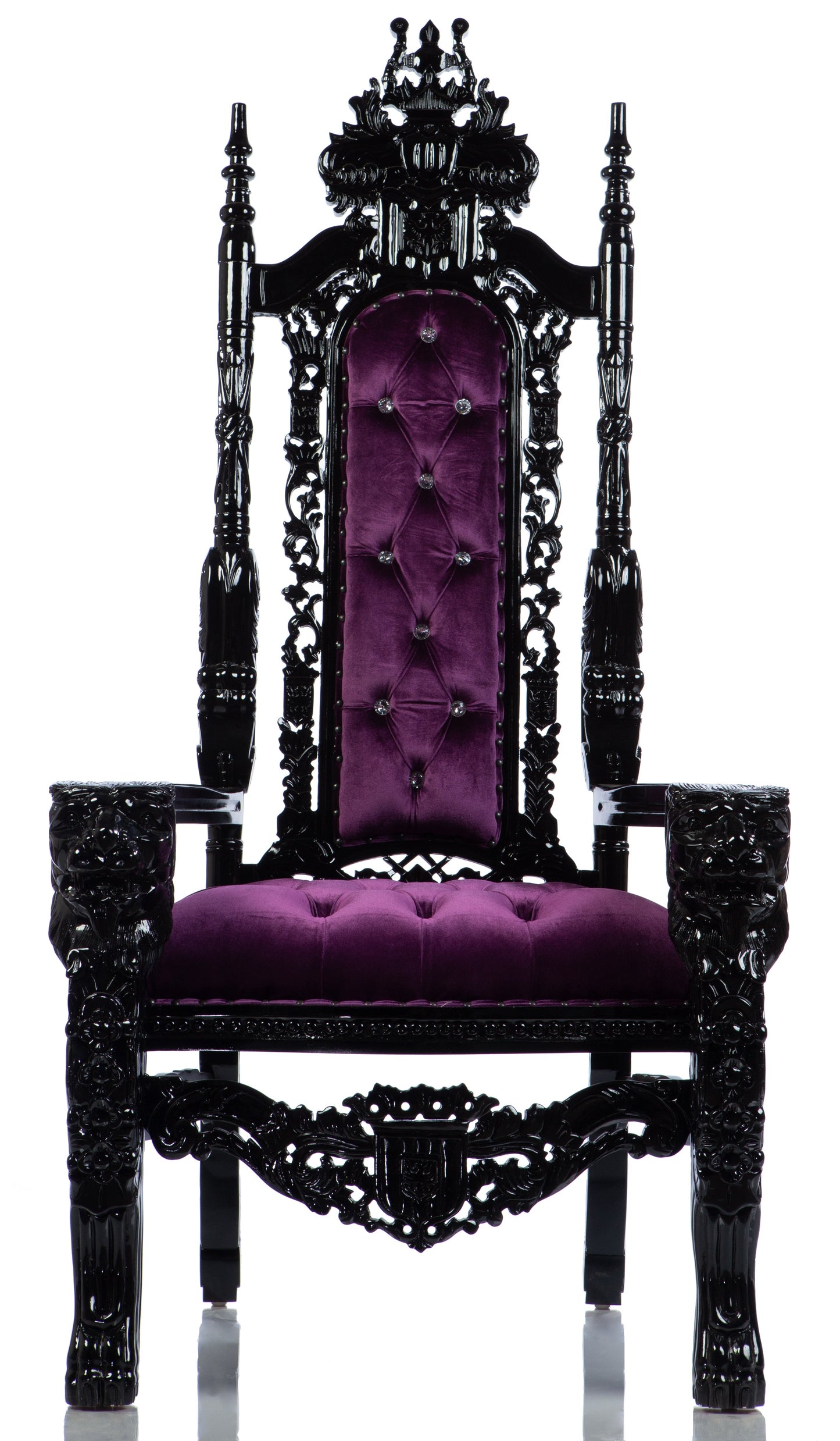 Purple Kingdom Lion Head Throne (Purple/Black)