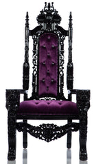 Trono gótico con cabeza de león del Reino Púrpura (púrpura/negro)