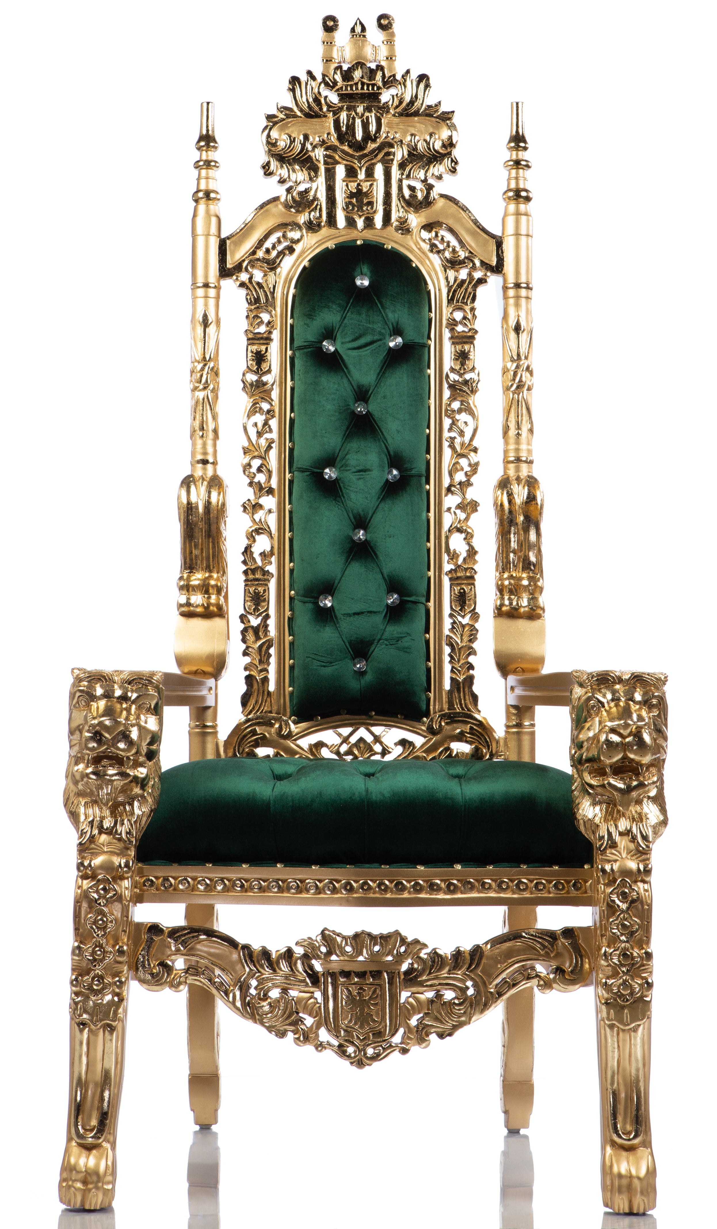 Gothic $$Money Lion Head Throne (Green/Gold)