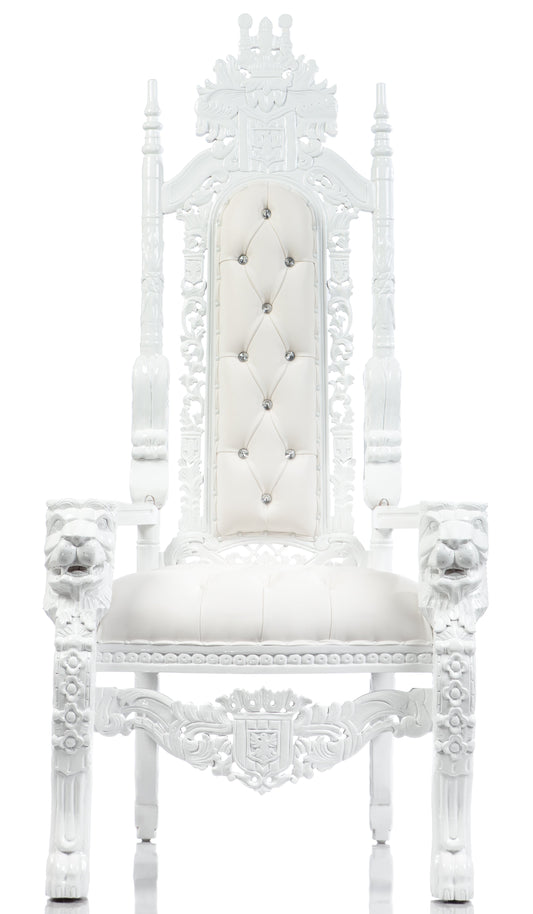 Snow Lion Head Throne (White/White)
