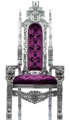 The Royal Lion Head Throne (Purple/Silver)