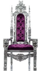 The Royal Lion Head Throne Purple/Silver (West Coast)