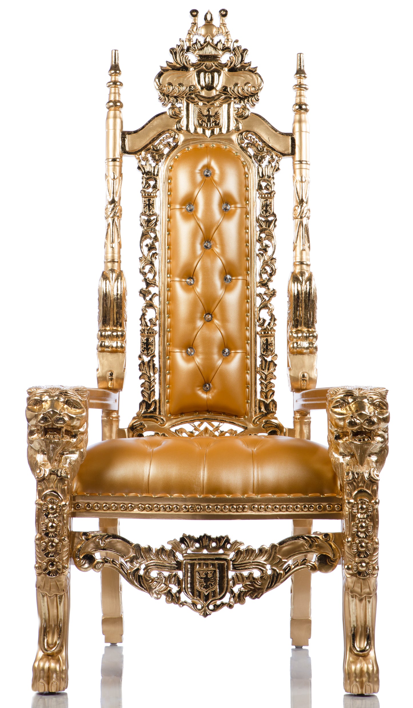 Gold Glam Lion Head Throne (Gold/Gold)