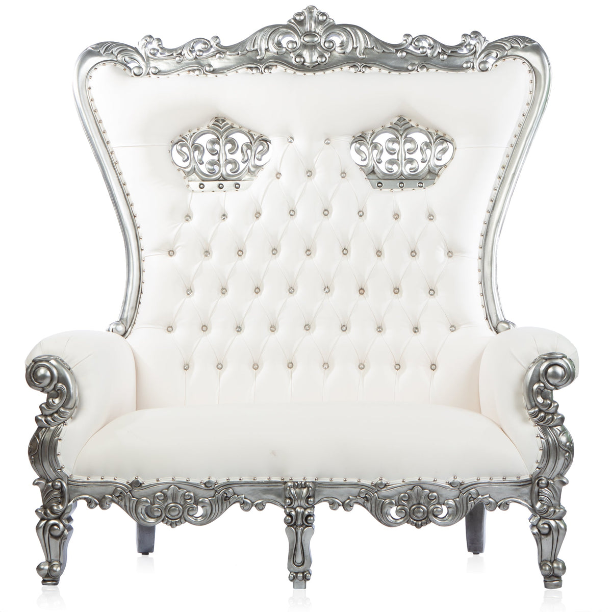 Silver Double Crowned Throne (White/Silver)