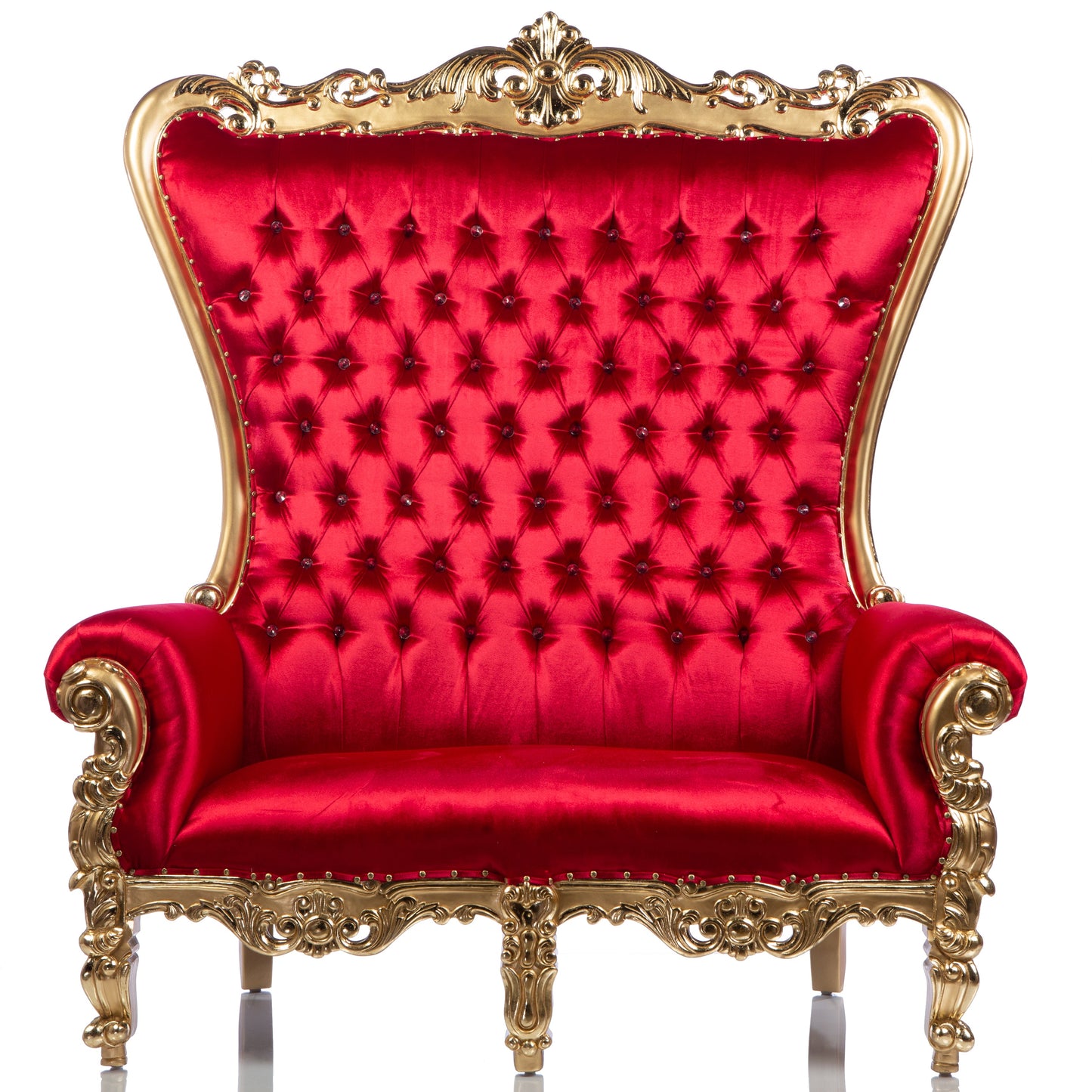 Dynamite Double Throne Red/Gold Velvet (West Coast)