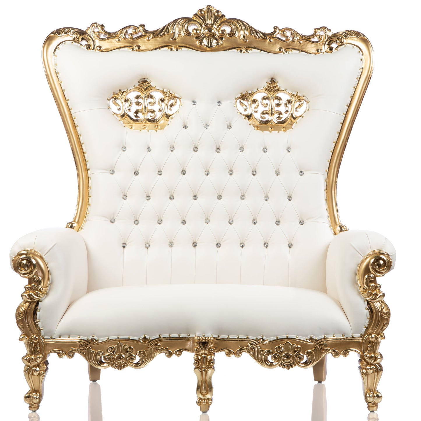 Lenox Double Crowned Throne (White/Gold)