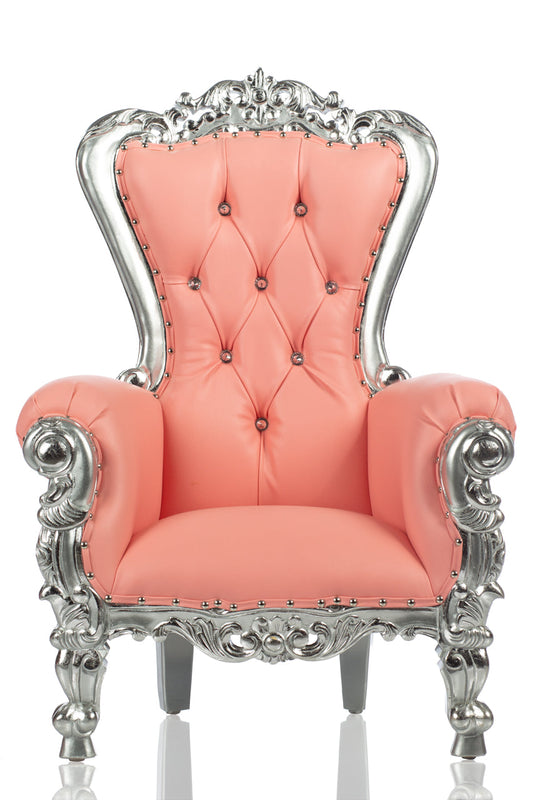Cotton Candy Kids Throne (Pink/Silver)