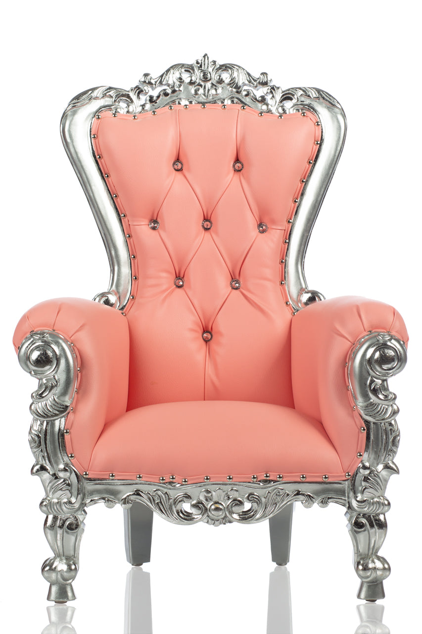 Cotton Candy Kids Throne (Pink/Silver)