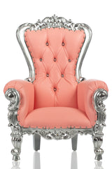 Gothic Cotton Candy Kids Throne (Pink/Silver)