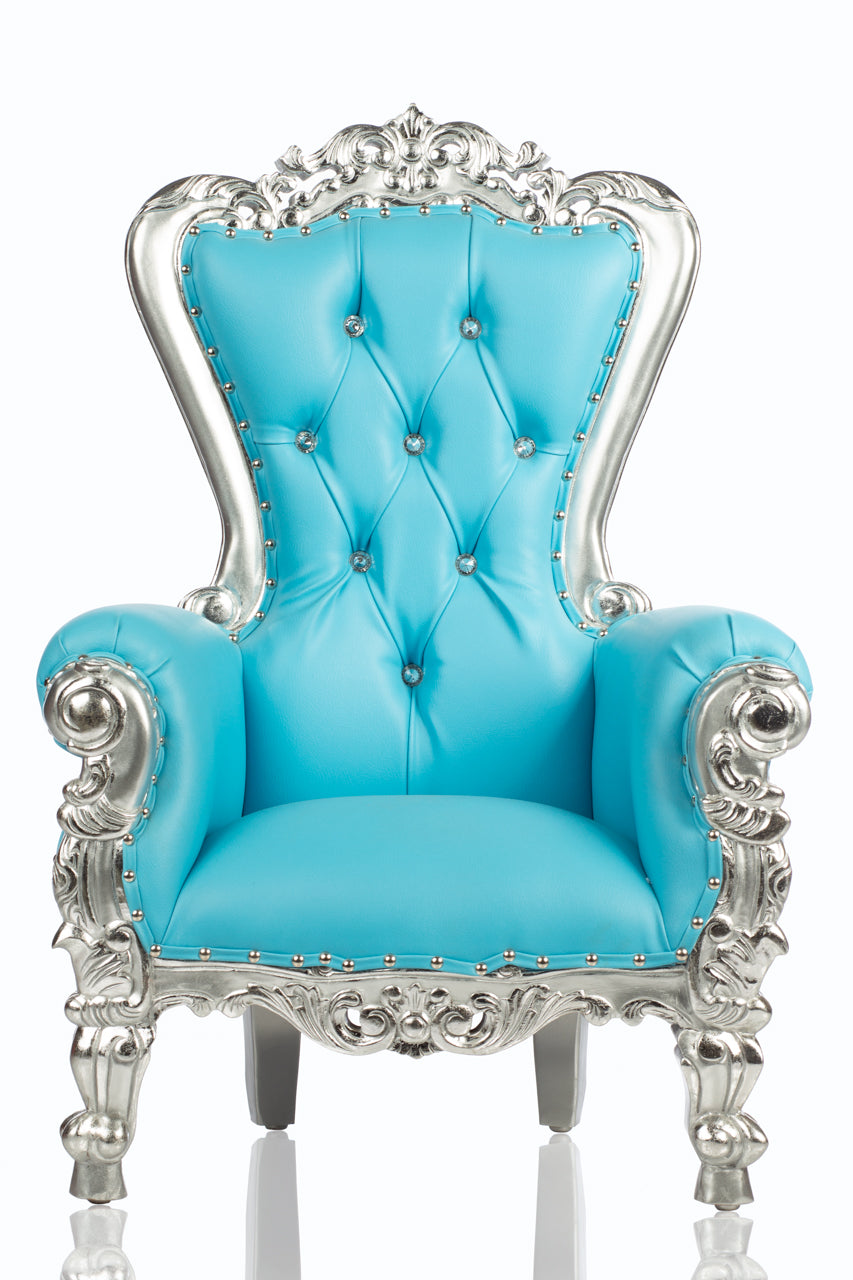 Gothic Electric Blue Kids Throne Light Blue/Silver (West Coast)